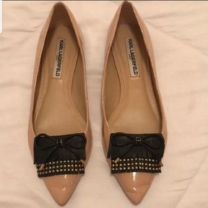 Nancy leather point toe flat